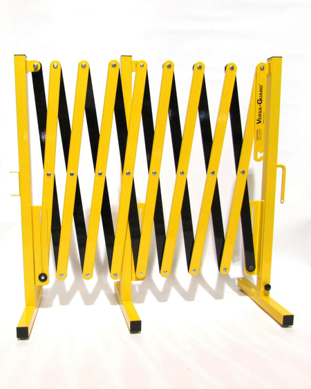 Safety Yellow and Black Versa-Guard Heavy Duty 15 Ft. Extra Length Expanding Barricade