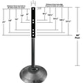 Black Sign Stand & 24lbs Round Black Steel Base