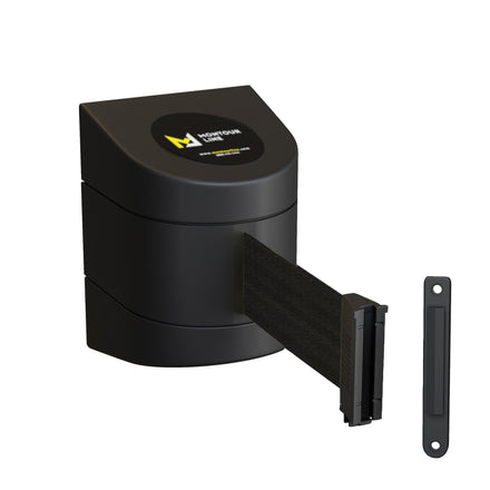 Wall Mounted Retractable Belt Barrier, 10 Ft. Belt - Montour Line WMX 140