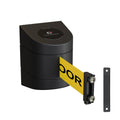 CCW Series WMB-230- Wall Mounted Retractable Belt Barrier With Black Magnetic ABS Case- 20, 25, & 30 Ft. Belts