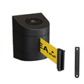 CCW Series WMB-220- Wall Mounted Retractable Belt Barrier With Black Fixed ABS Case - 7.5, 10, 13, & 15 Ft. Belts