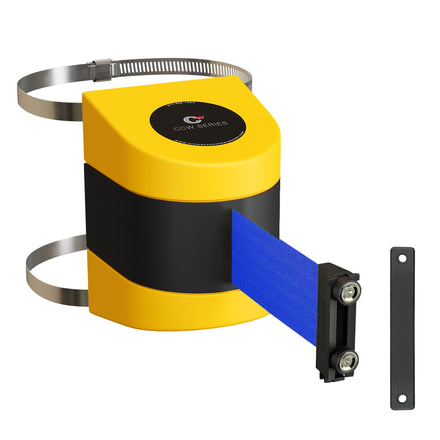 Clamp Wall Mount, Yellow ABS Case with Magnetic Belt End, 10, 13, and 15 Ft. Belts - CCW Series WMB-220