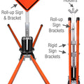 Dual Spring Stand For Rigid or Roll-Up Signs