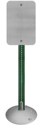 4ft Green Uchannel Sign Stand with 15" Aluminum Base