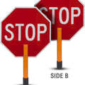 Rigid Stop/Stop Paddle Sign with Handle & Staff