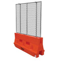 Yodock 2001M Water/Sand Fillable Jersey Barrier with Fencing - 32 in. H x 72 in. L x 18 in. W, 75 lbs