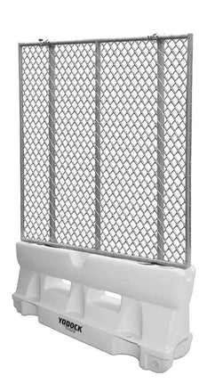 Yodock 2001MB Water/Sand Fillable Roadway Barrier with Fencing Option - 32 in. H x 72 in. L x 18 in. W