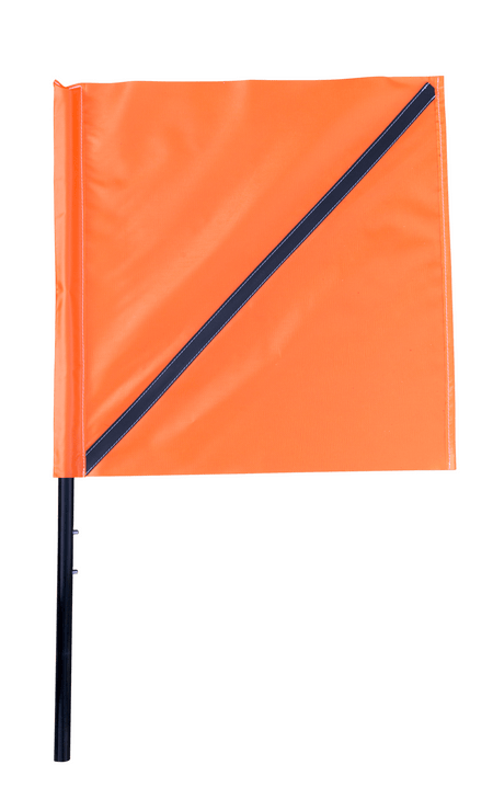 Airport Barricade Flags - 20x20 in Flag with 32 in Fiberglass Rod - Crowd Control Warehouse