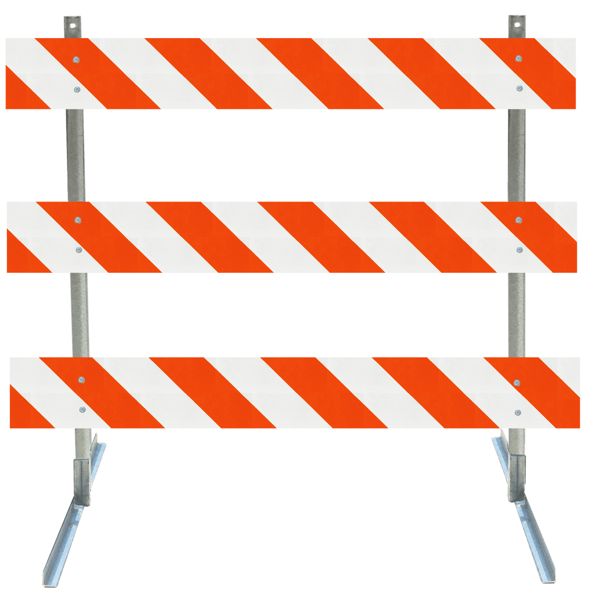 Angle Iron Type III Steel Traffic Barricade - Crowd Control Warehouse