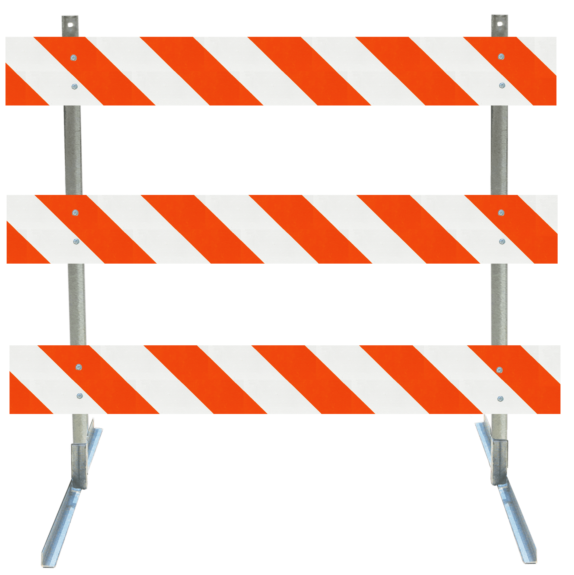 Angle Iron Type III Steel Traffic Barricade - Crowd Control Warehouse