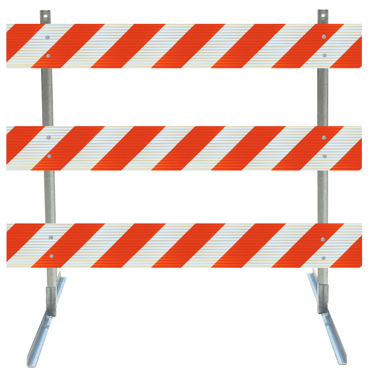 Angle Iron Type III Steel Traffic Barricade - Crowd Control Warehouse