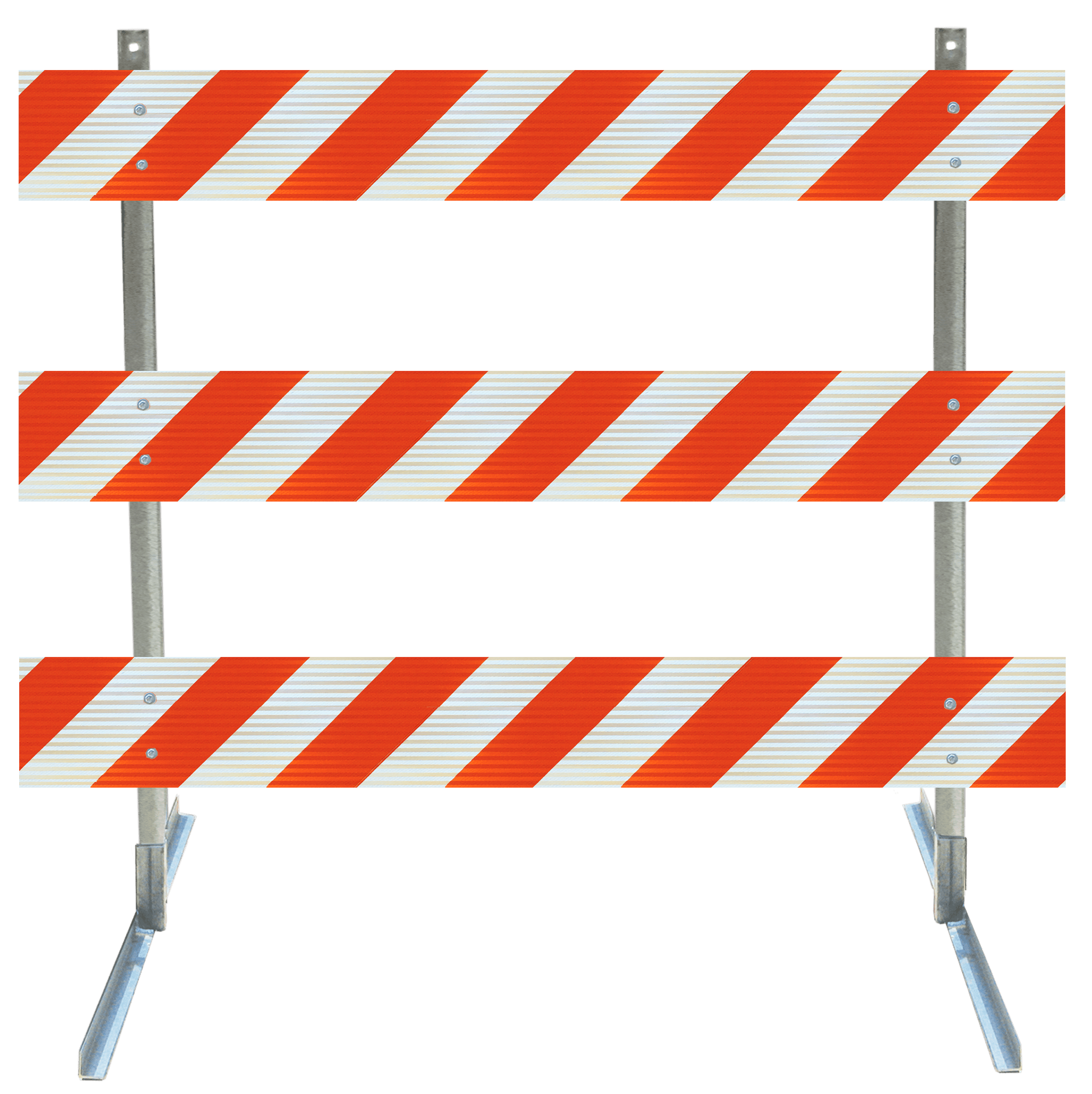 Angle Iron Type III Steel Traffic Barricade - Crowd Control Warehouse