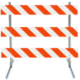 Angle Iron Type III Steel Traffic Barricade - Crowd Control Warehouse