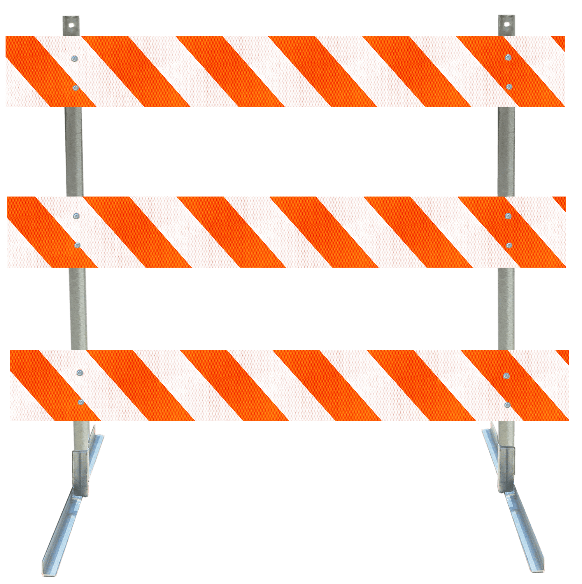 Angle Iron Type III Steel Traffic Barricade - Crowd Control Warehouse