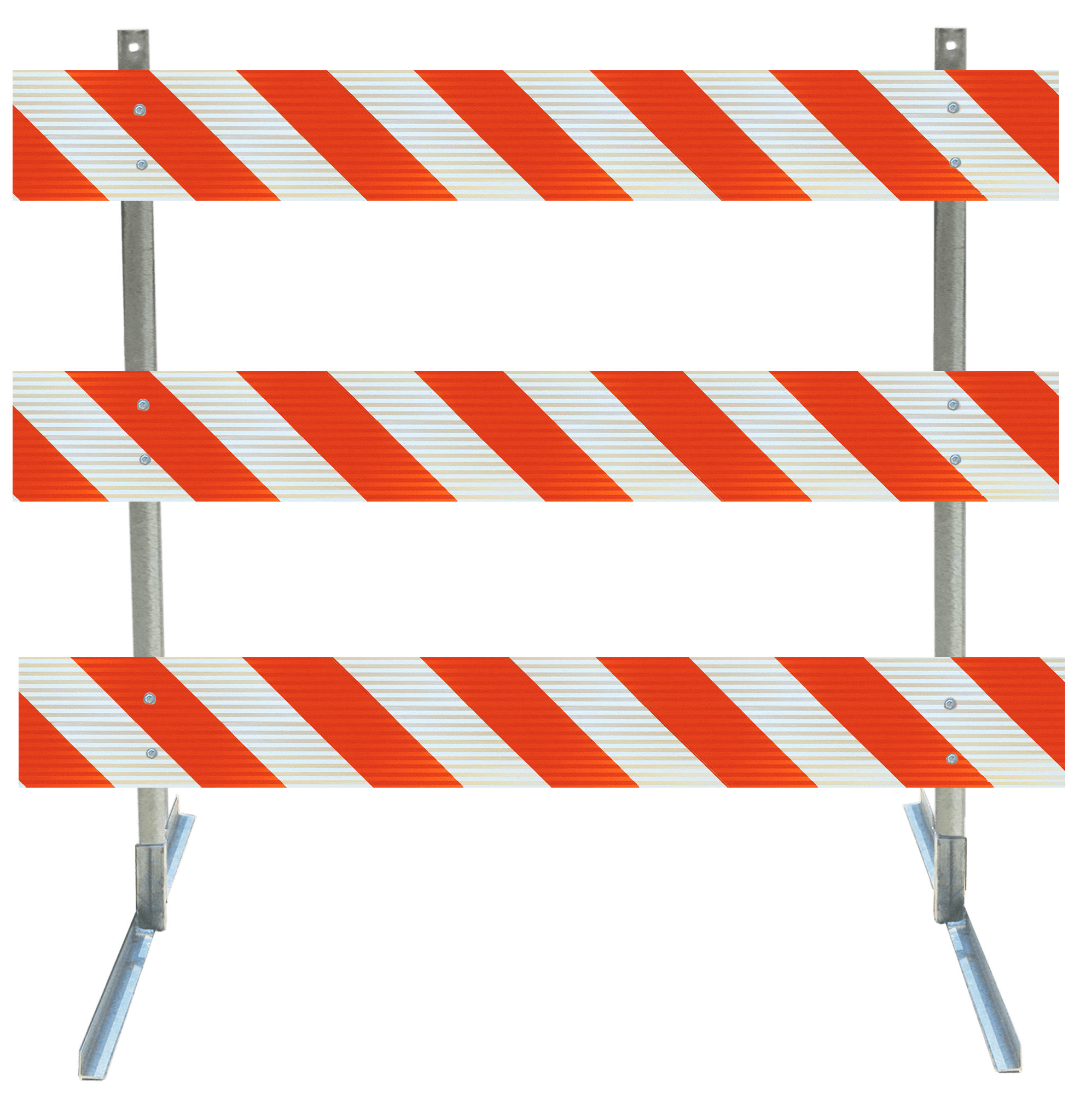 Angle Iron Type III Steel Traffic Barricade - Crowd Control Warehouse