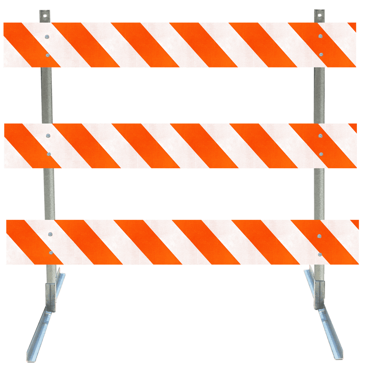 Angle Iron Type III Steel Traffic Barricade - Crowd Control Warehouse