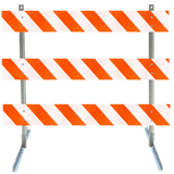 Angle Iron Type III Steel Traffic Barricade - Crowd Control Warehouse