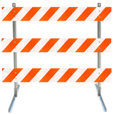 Angle Iron Type III Steel Traffic Barricade - Crowd Control Warehouse