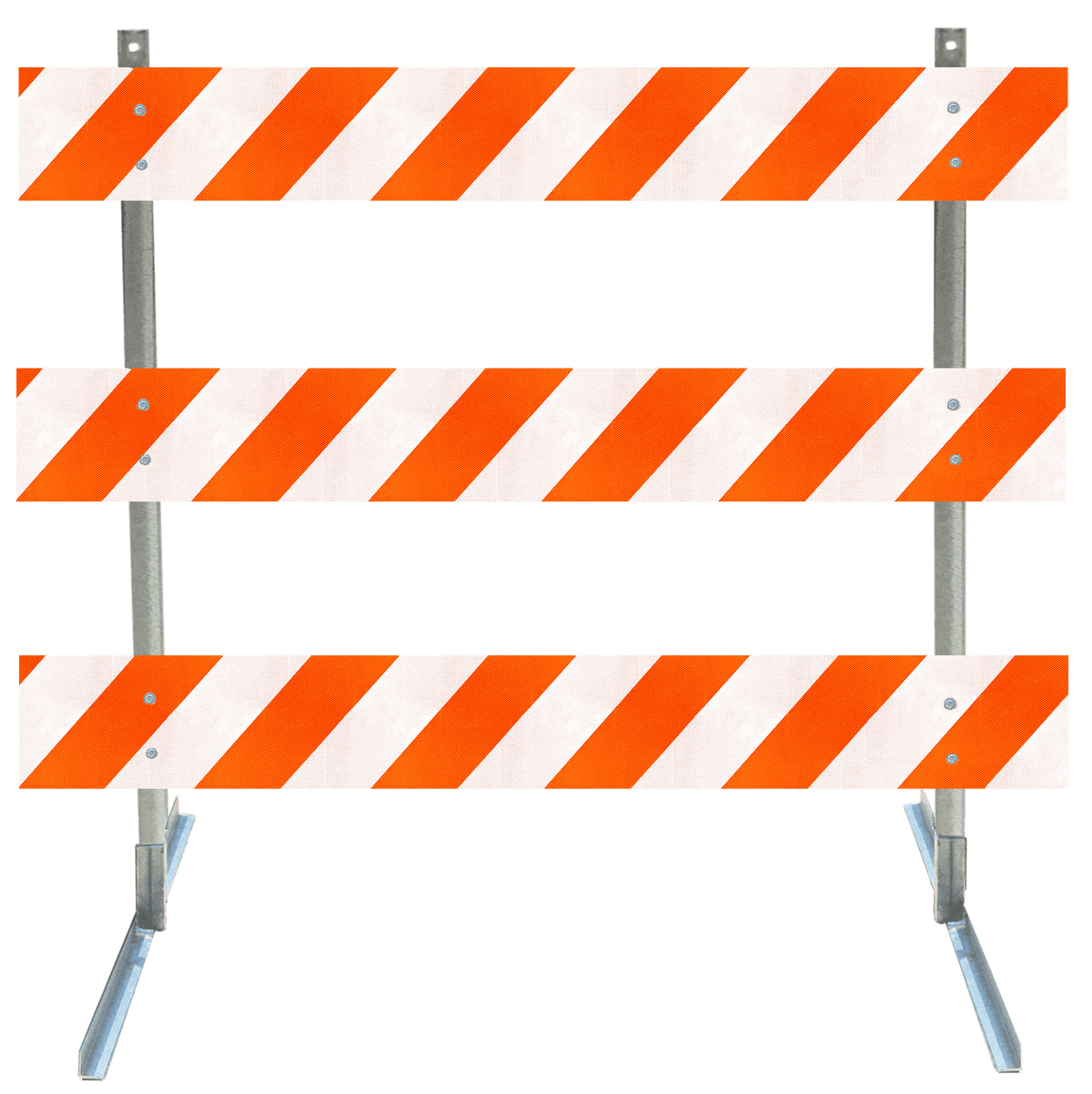 Angle Iron Type III Steel Traffic Barricade - Crowd Control Warehouse