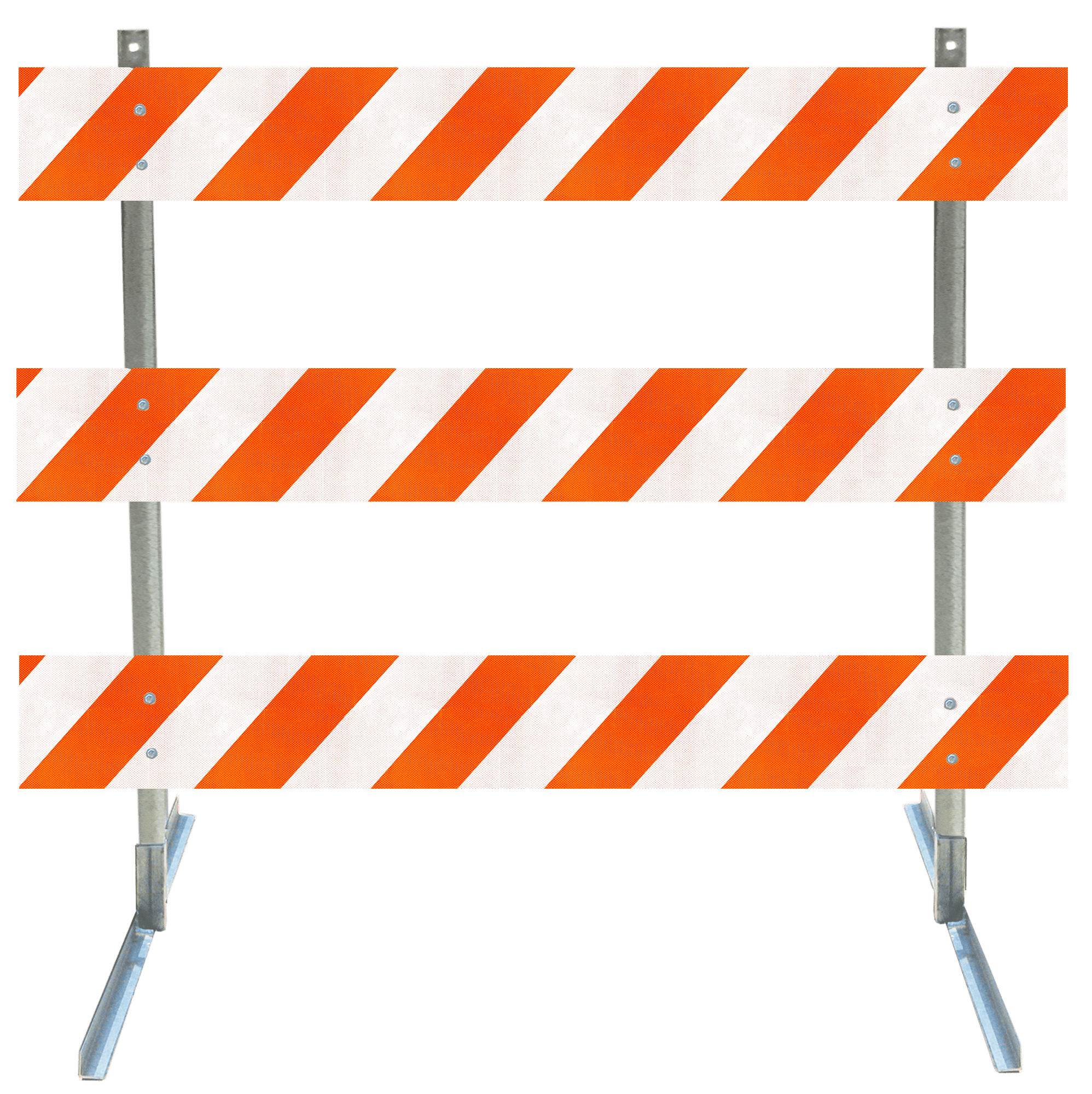 Angle Iron Type III Steel Traffic Barricade - Crowd Control Warehouse