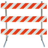 Angle Iron Type III Steel Traffic Barricade - Crowd Control Warehouse