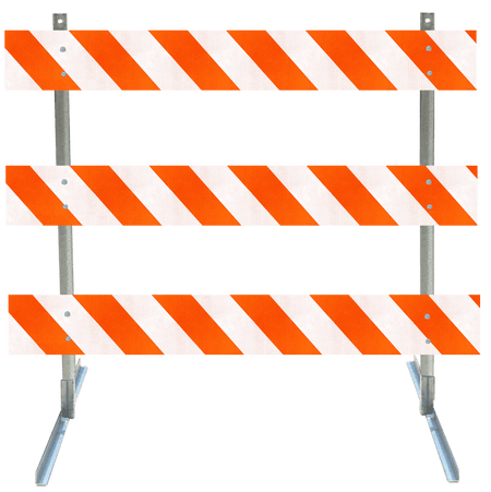 Angle Iron Type III Steel Traffic Barricade - Crowd Control Warehouse