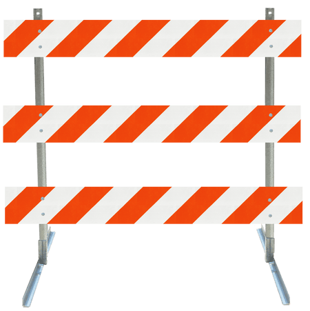 Angle Iron Type III Steel Traffic Barricade - Crowd Control Warehouse