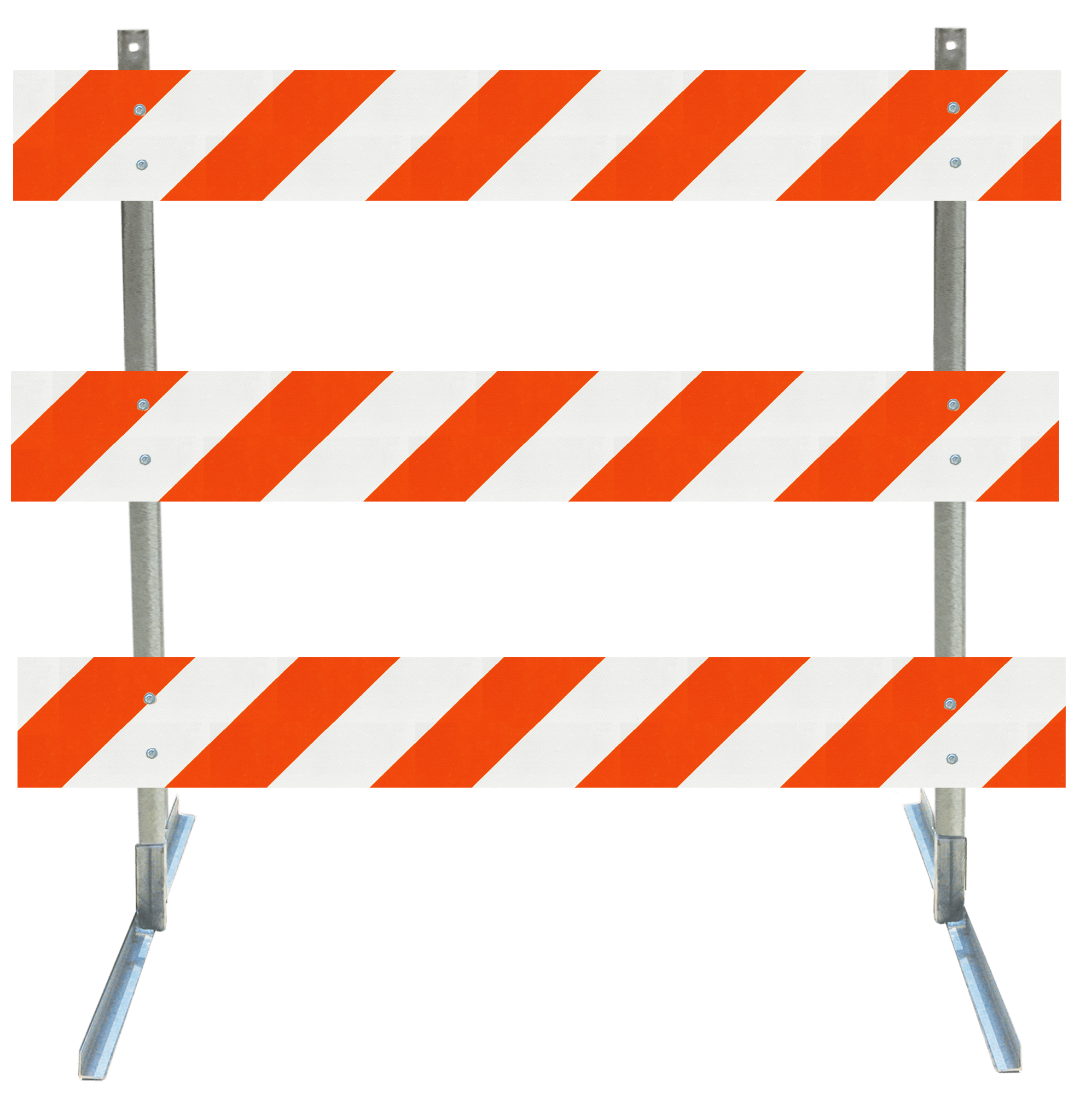 Angle Iron Type III Steel Traffic Barricade - Crowd Control Warehouse