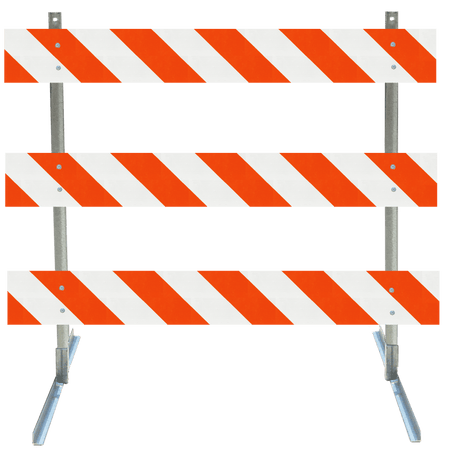 Angle Iron Type III Steel Traffic Barricade - Crowd Control Warehouse