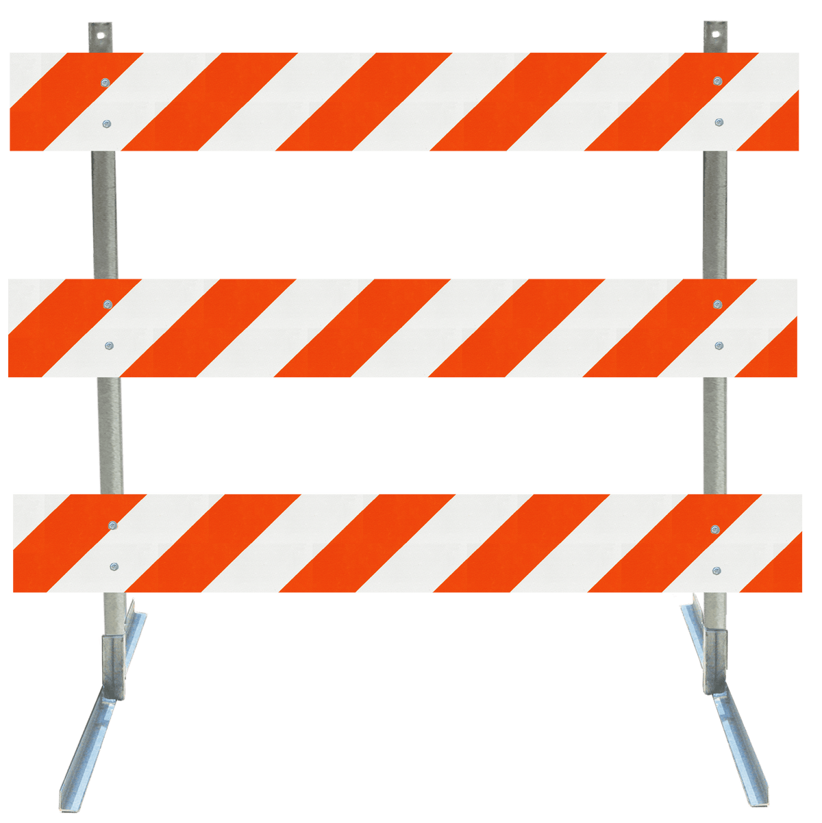 Angle Iron Type III Steel Traffic Barricade - Crowd Control Warehouse