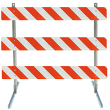Angle Iron Type III Steel Traffic Barricade - Crowd Control Warehouse