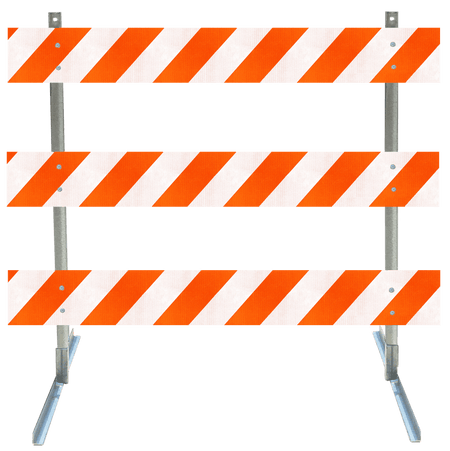 Angle Iron Type III Steel Traffic Barricade - Crowd Control Warehouse