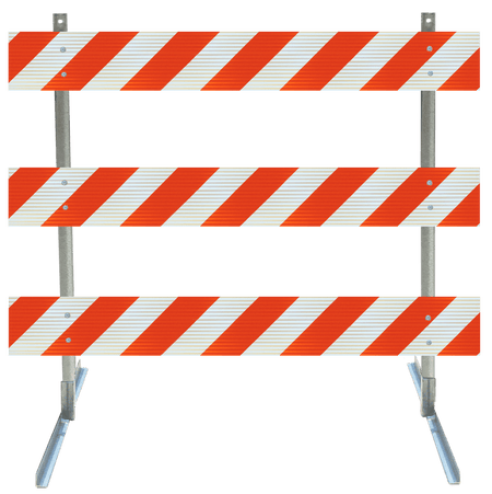 Angle Iron Type III Steel Traffic Barricade - Crowd Control Warehouse