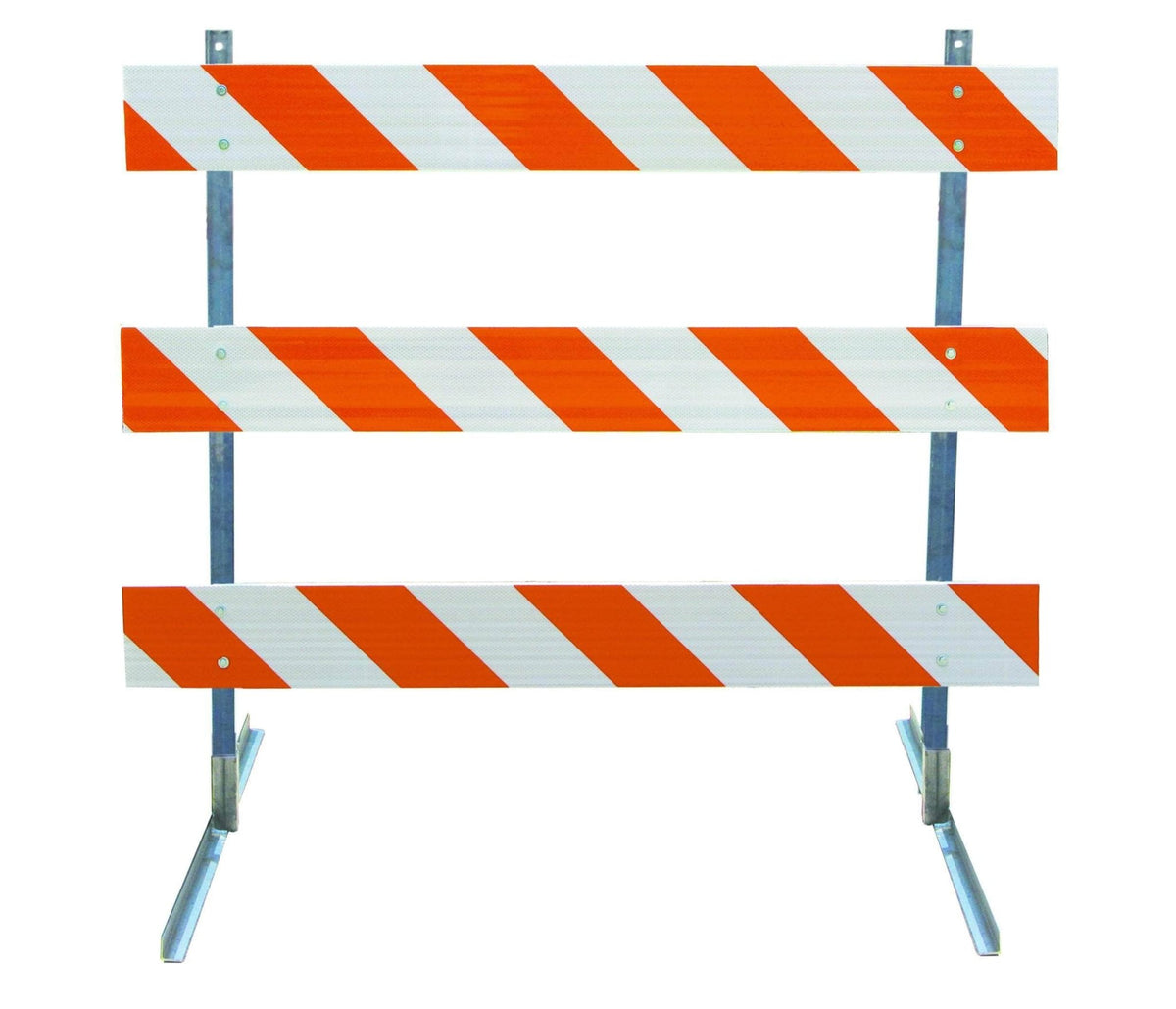 Angle Iron Type III Steel Traffic Barricade - Crowd Control Warehouse
