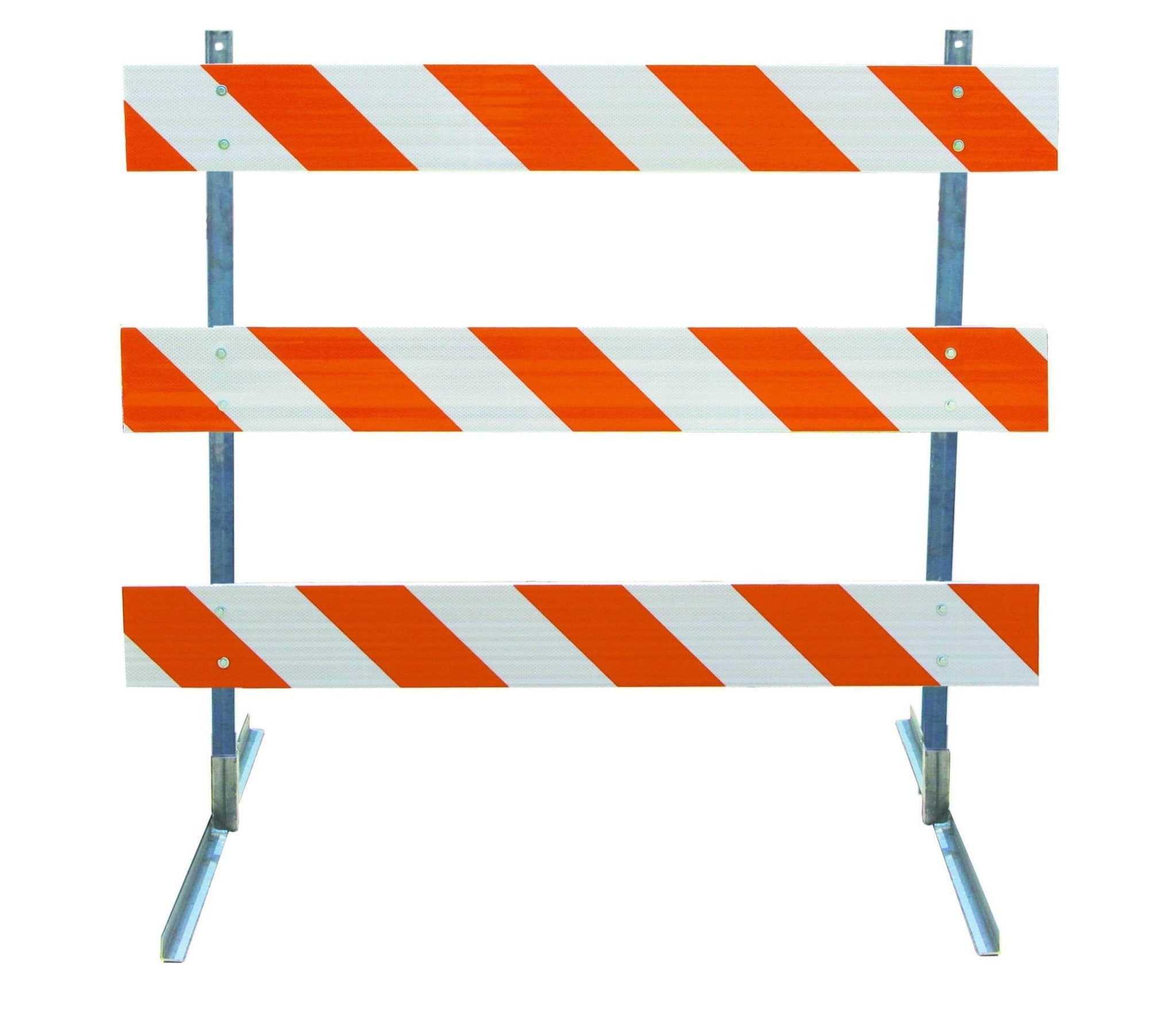 Angle Iron Type III Steel Traffic Barricade - Crowd Control Warehouse