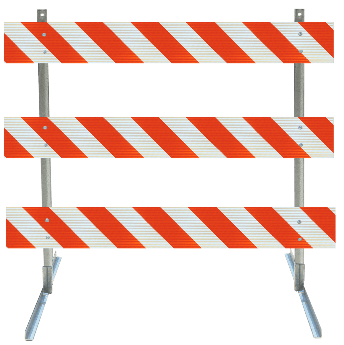 Angle Iron Type III Steel Traffic Barricade - Crowd Control Warehouse