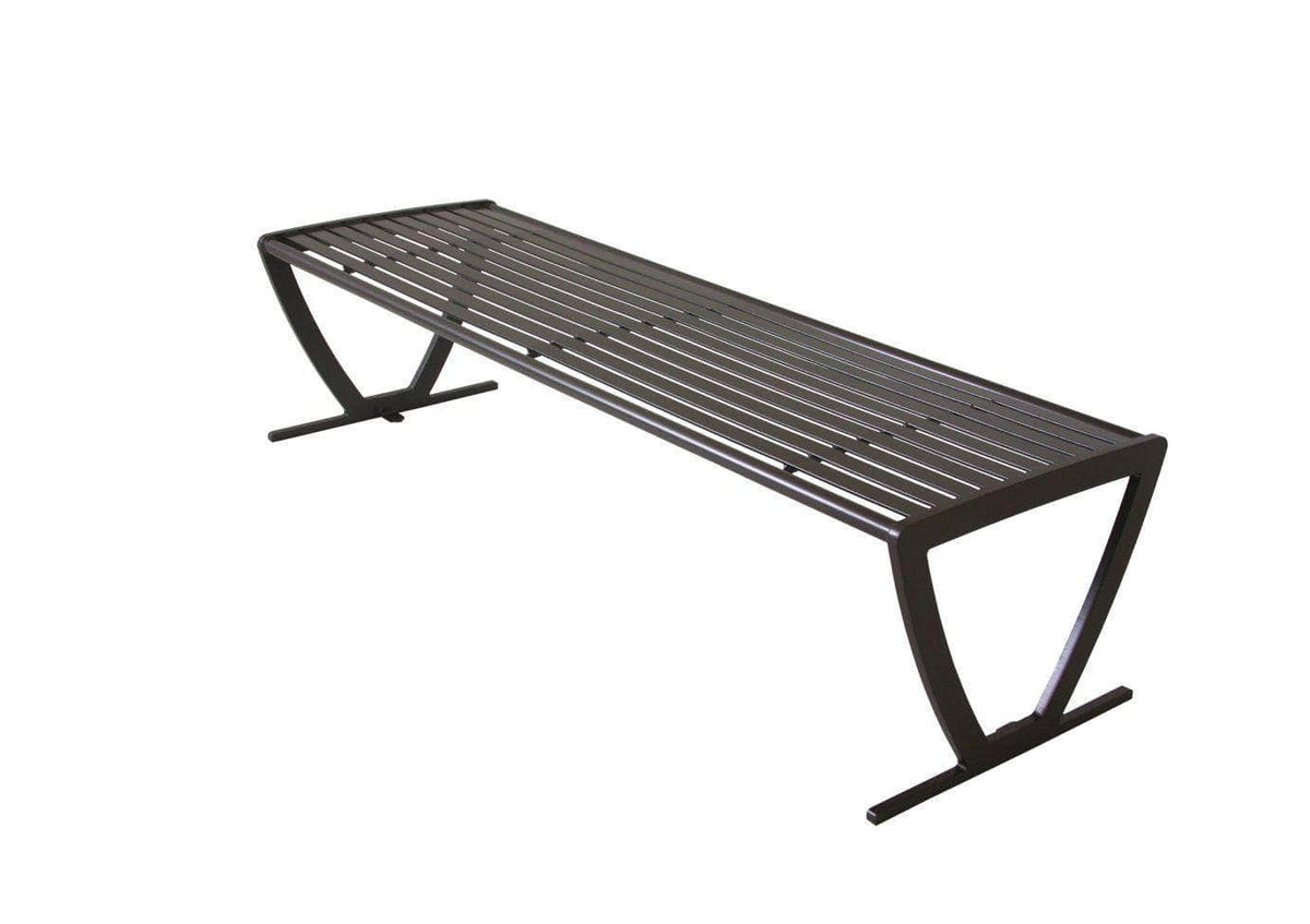 Augusta Backless Park Bench - 6 Ft. - Crowd Control Warehouse