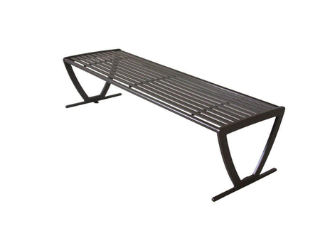 Augusta Backless Park Bench - 6 Ft. - Crowd Control Warehouse