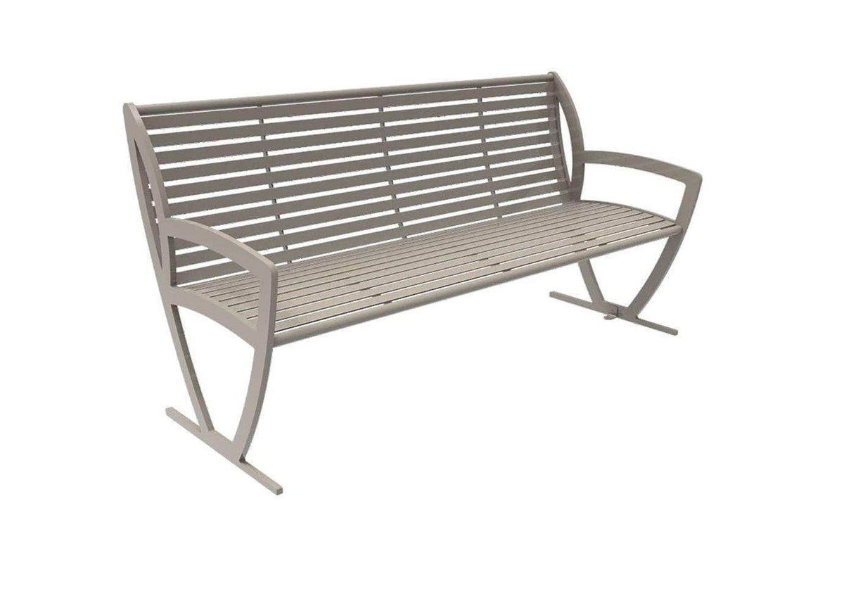 Augusta Park Bench - 6 Ft. - Crowd Control Warehouse