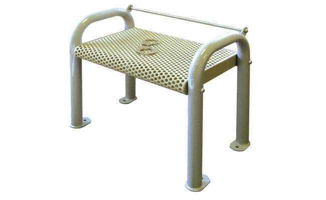 Backless Metal Single Seat Security Detention Bench - Crowd Control Warehouse