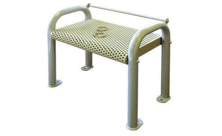 Backless Metal Single Seat Security Detention Bench - Crowd Control Warehouse