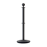 Ball Top Dual Rope Stanchion with Cast Iron Base - Montour Line CILineD - Crowd Control Warehouse