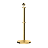 Ball Top Dual Rope Stanchion with Cast Iron Base - Montour Line CILineD - Crowd Control Warehouse