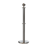 Ball Top Dual Rope Stanchion with Roller Base - Montour Line CELineD - Crowd Control Warehouse