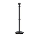 Ball Top Dual Rope Stanchion with Roller Base - Montour Line CELineD - Crowd Control Warehouse