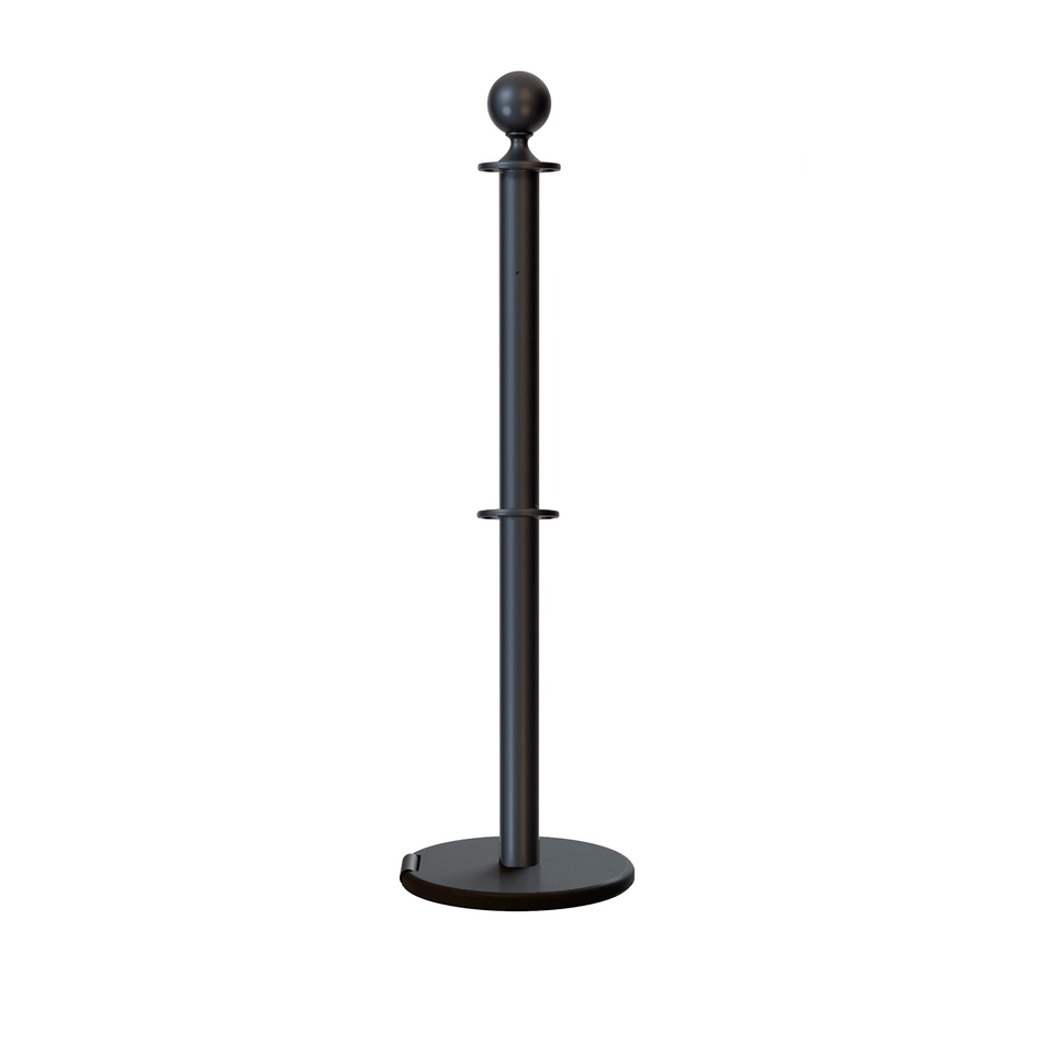 Ball Top Dual Rope Stanchion with Roller Base - Montour Line CELineD ...