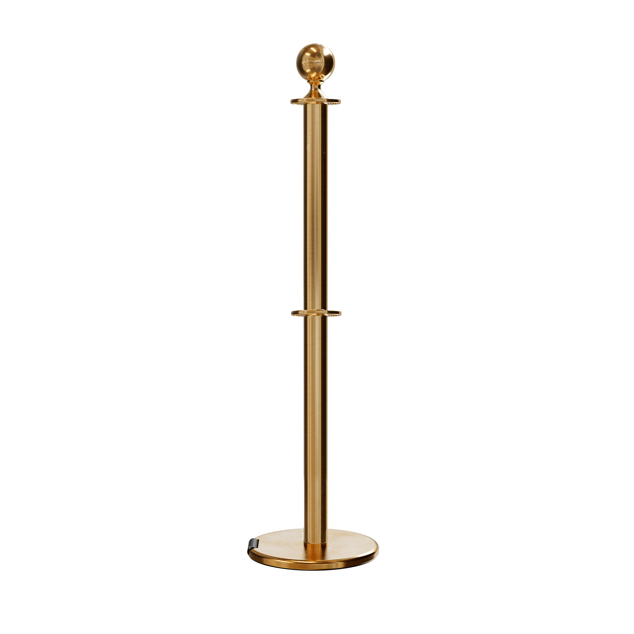 Ball Top Dual Rope Stanchion with Roller Base - Montour Line CELineD - Crowd Control Warehouse