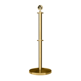 Ball Top Dual Rope Stanchion with Sloped Base - Montour Line CLineD - Crowd Control Warehouse