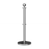 Ball Top Dual Rope Stanchion with Sloped Base - Montour Line CLineD - Crowd Control Warehouse