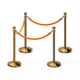 Ball Top Post and Rope Stanchion Kit - Montour Line - Crowd Control Warehouse